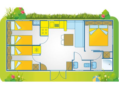 Mobile home 4 persons - Happy Plus