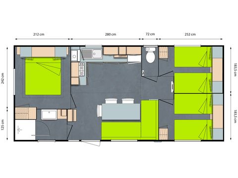 Mobile home 6 persons - Ciela Confort - 3 bedrooms