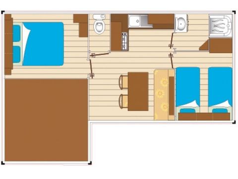 MOBILE HOME 6 people - Evasion 2 bedrooms 28m² (28m²)