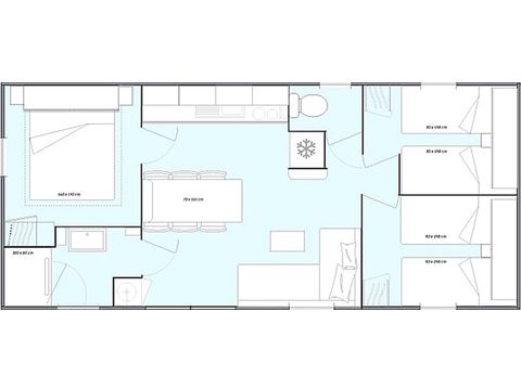 Mobile home 6 persons - Premium 3bed 6p