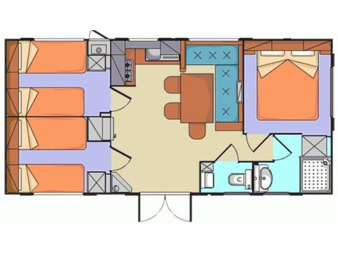 Mobile home 6 persons - GRAND CHARME