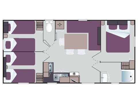 MOBILE HOME 6 people - Leisure 6 people 3 bedrooms 30m²