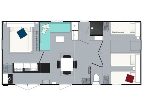 MOBILE HOME 8 people - Loisir+ 8 persons 3 bedrooms 34m².