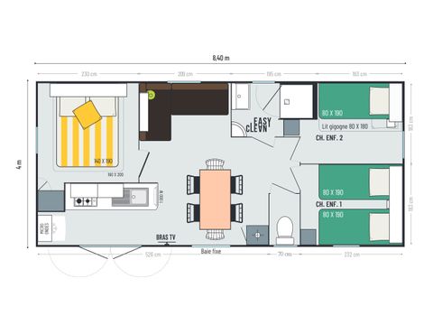 Mobile home 6 persons - Riviera 3Ch