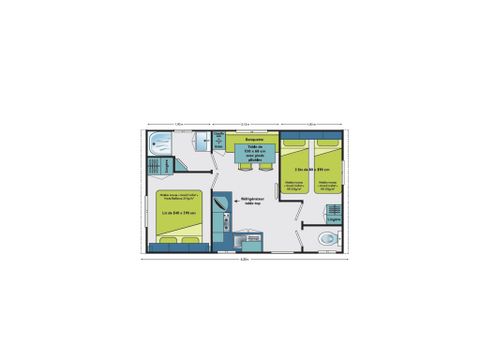 Mobile home 4 persons - FAMILY CLASSIC