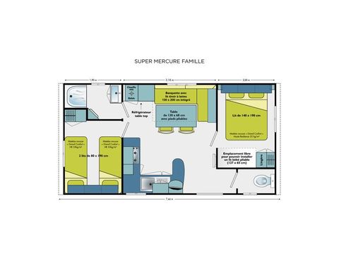 Mobile home 4 persons - LOGGIA CLASSIC - uncovered terrace