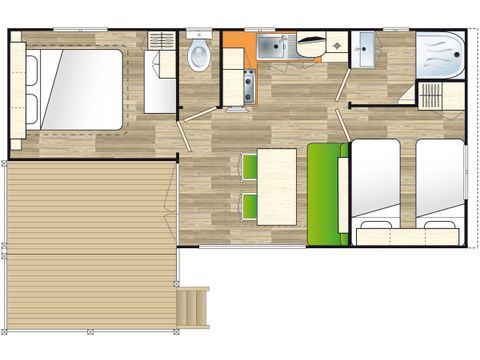 Mobile home 4 persons - Ciela Confort Compact - 2 bedrooms