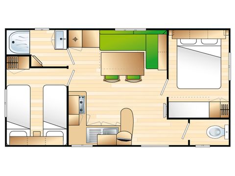 Mobile home 5 persons - Ciela Confort - 2 bedrooms