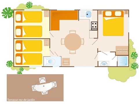 MOBILE HOME 6 people - Classic XL | 3 Bedrooms | 6 Pers. | Single terrace | Air-con.
