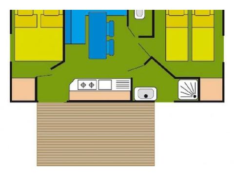 MOBILE HOME 4 people - Mobile-home | Comfort | 2 Bedrooms | 4 Pers. | Raised terrace | Air-con.