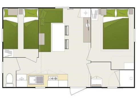 MOBILE HOME 6 people - Confort+ 3 Rooms 4/6 Persons