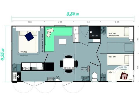 MOBILE HOME 6 people - 4 Rooms 6 Persons+ TV