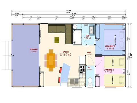 CHALET 6 people - Premium Lodge 3 Rooms 4/6 Persons + TV