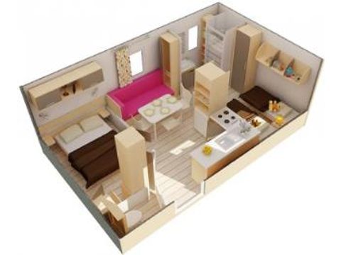 MOBILE HOME 4 people - CANCUN - 2 Bedrooms - SATURDAY