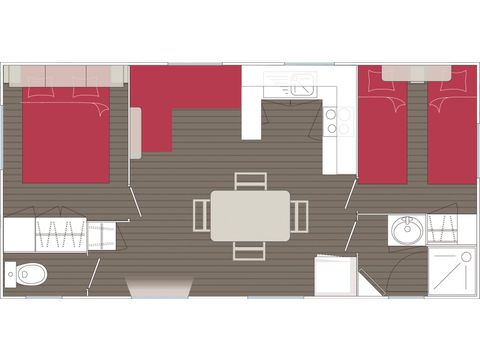 MOBILE HOME 4 people - TAMPICO - 2 Bedrooms - SATURDAY