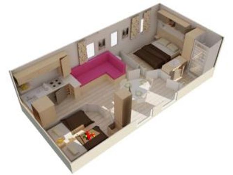 MOBILE HOME 6 people - MEXICO - 2 Bedrooms - SATURDAY