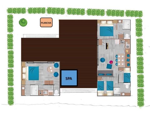 MOBILE HOME 8 people - Sunêlia Luxe Taos Suite 59m², 4bed