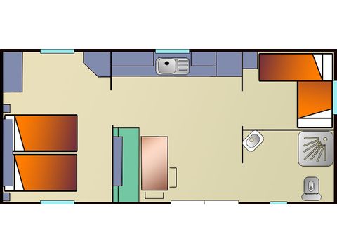 MOBILE HOME 6 people - Loisir Confort PMR 32m², 4-6pl-2ch