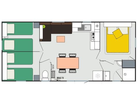 MOBILE HOME 6 people - LEISURE - 3 bedrooms - TV