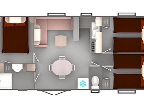 MOBILE HOME 6 people - 3 bedrooms
