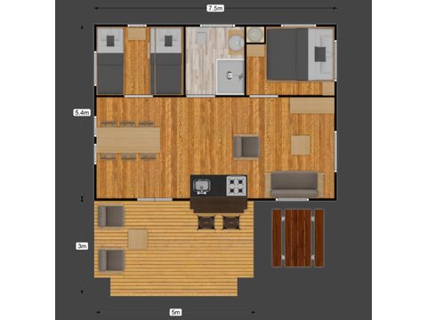 CANVAS BUNGALOW 4 people - Luxury Lodge