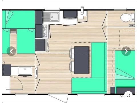 MOBILE HOME 4 people - Le Chêne (2 rooms) Arrived Sunday - RIVER FRONT - Large terrace - TV - Free Wifi* - Free parking