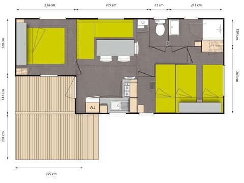 MOBILE HOME 6 people - COMFORT 29 sqm