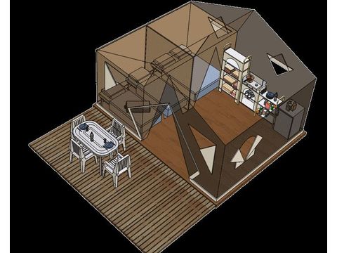 TENT 5 people - STANDARD TRAPPER'S LODGE without sanitary facilities