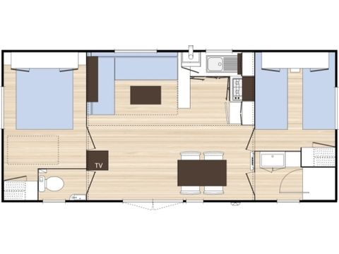 Mobile home 4 persons - Classic 2 bedrooms