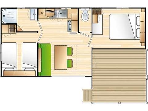 MOBILE HOME 4 people - Bamboo Cottage