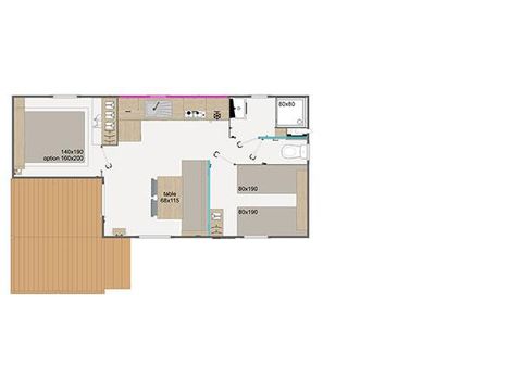 MOBILE HOME 5 people - Cottage Bamboo Family Baby