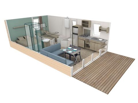 Mobile home 4 persons - Confort Logia Bay - 25m² - 2 bedrooms