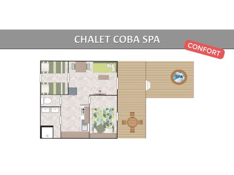 Chalet 4 persons - COBA. COMFORT WITH A SPA