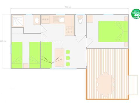 MOBILE HOME 4 people - BASIC - AIR CONDITIONING - SHEETS - TOWELS - WIFI