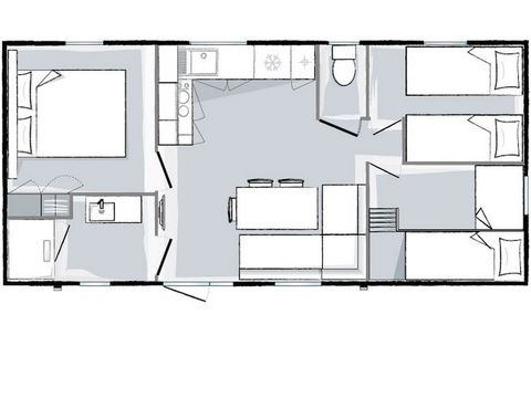 Mobile home 6 persons - Eco-Lodge (max. 2 adults)