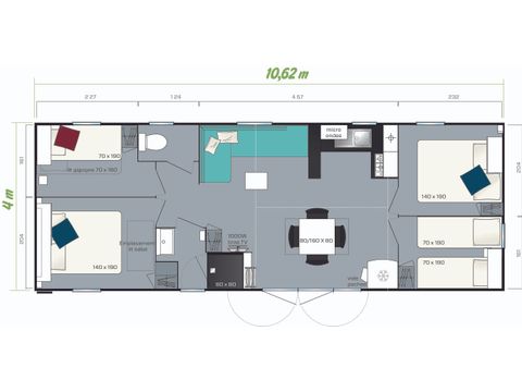 Mobile home 8 persons - Smala (max 4 adults)