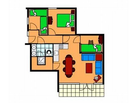 Bungalow 6 persons - KV6