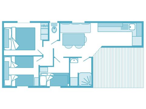 Mobile home 6 persons - Prestige 3ch