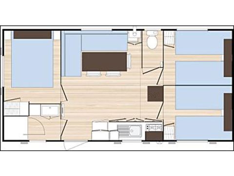 MOBILE HOME 6 people - OPHEA3 - 3 rooms (Sunday to Sunday)