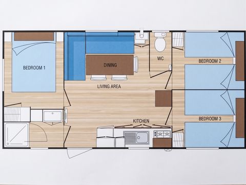 Mobile home 6 persons - OPHEA - 3 bedrooms