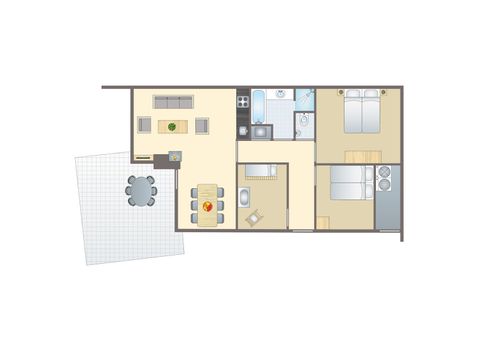 Bungalow 5 persons - 5-person family holiday home