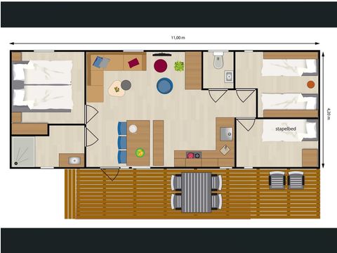 Chalet 6 persons - 6 pers. chalet Watermunt