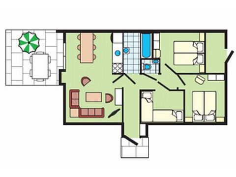 BUNGALOW 6 people - Comfort SR377