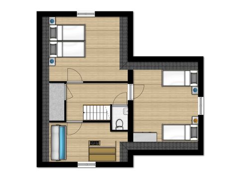 Villa 6 persons - Tjasker Wellness