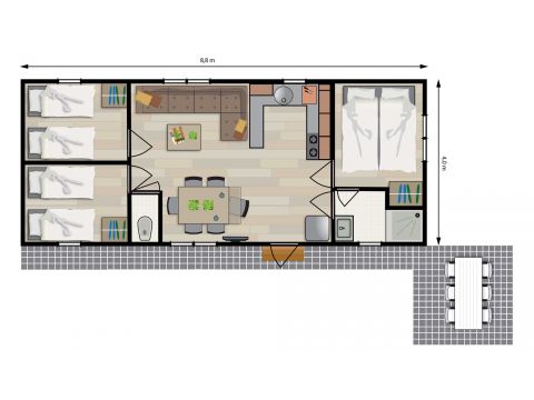 Mobile home 6 persons - Duintop