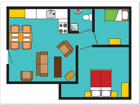 BUNGALOW 2 people - 2-person Loft with veranda