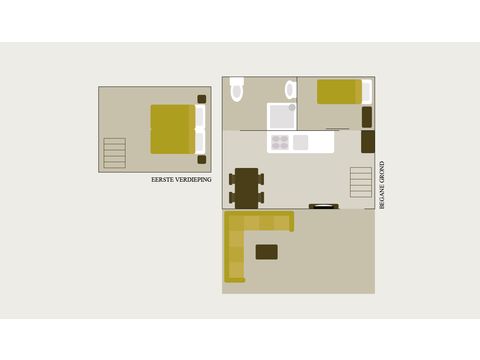 Canvas and wooden tent 4 persons - Luxury Safari lodge