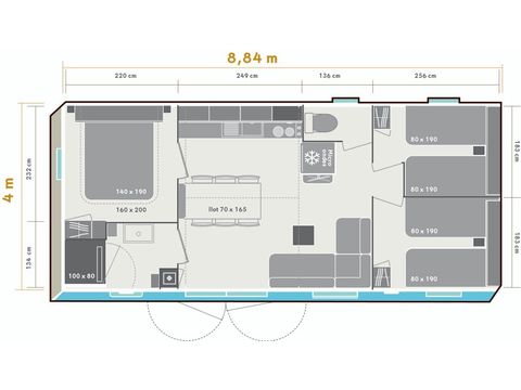 LODGE 6 people - Veranda lodge L