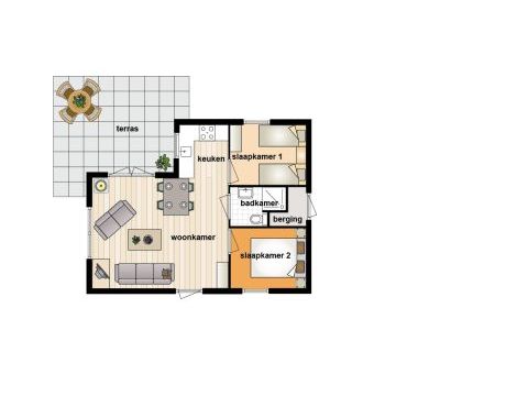 Bungalow 4 persons - Den