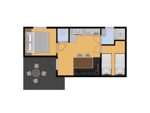 MOBILE HOME 4 people - Mobile home de Kluut